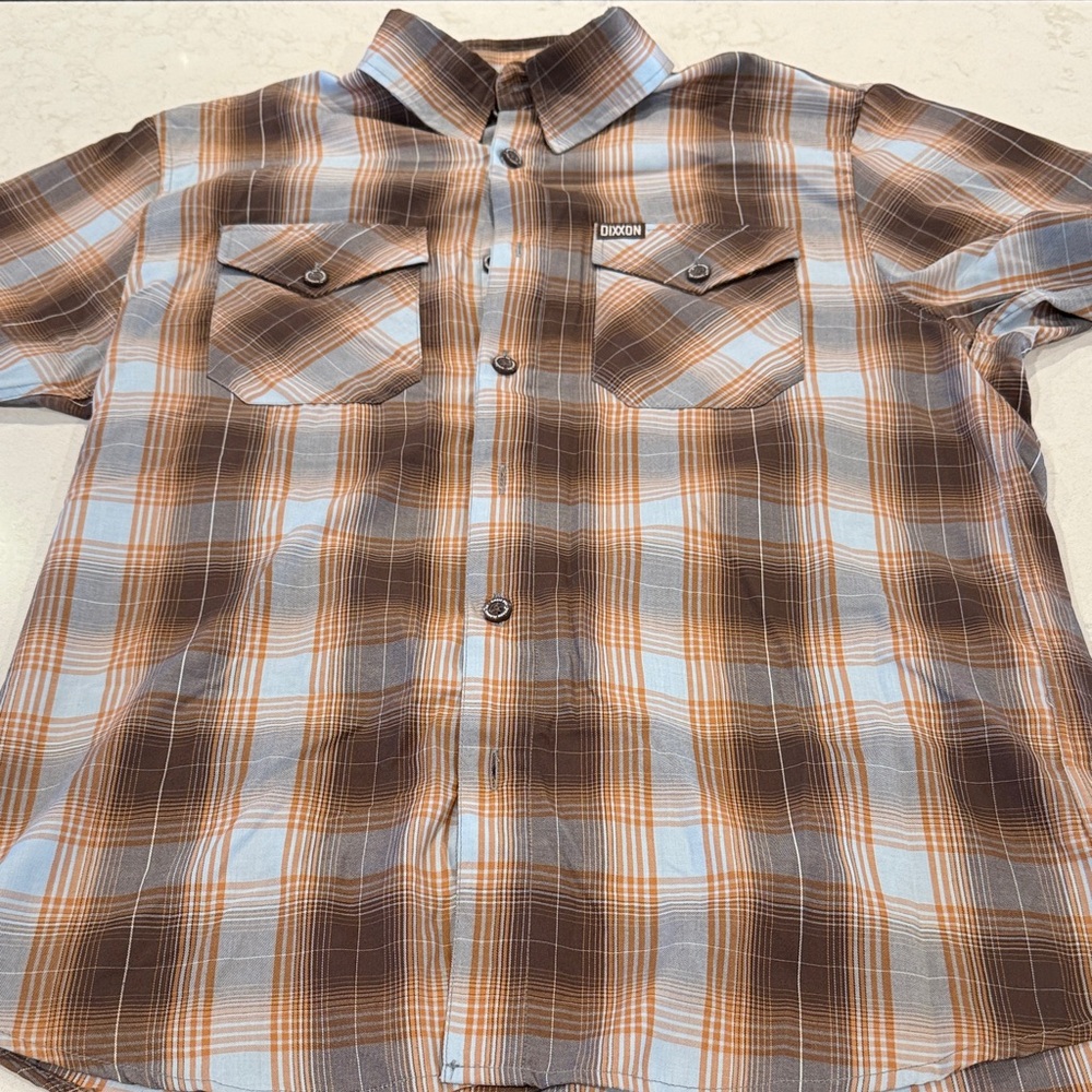 Mens short sleeve button down